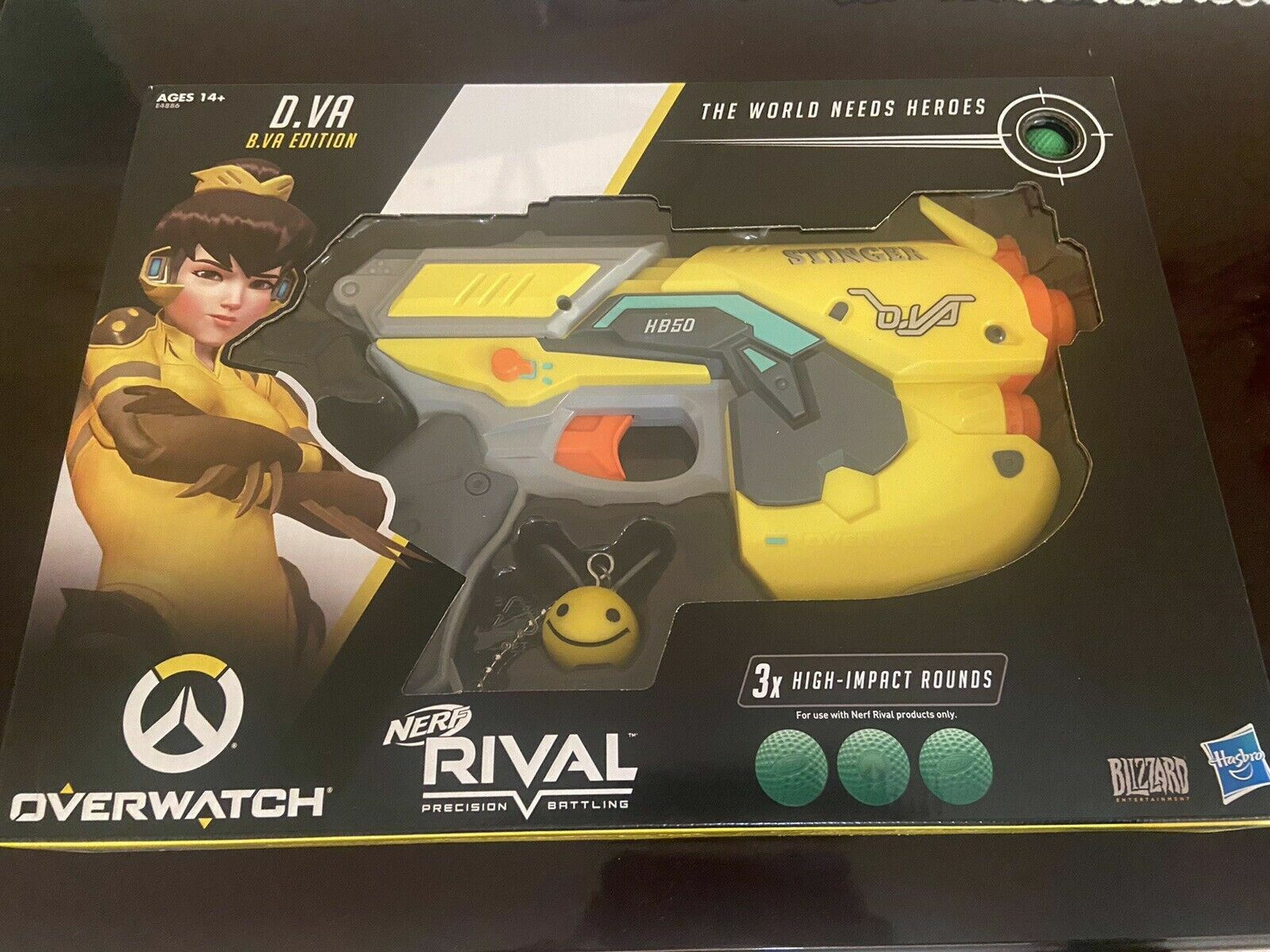 New Nerf Rival Overwatch D.VA B.VA Edition Yellow With Bee Charm Stinger