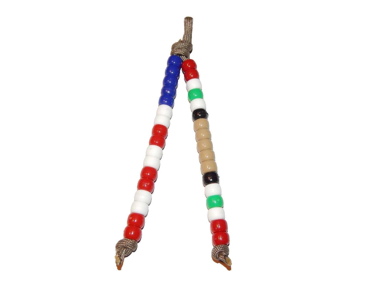IRAQ IRAQI CAMPAIGN MEDAL OIF BEADED KEY CHAIN AMERICAN FLAG MILITARY PARACORD
