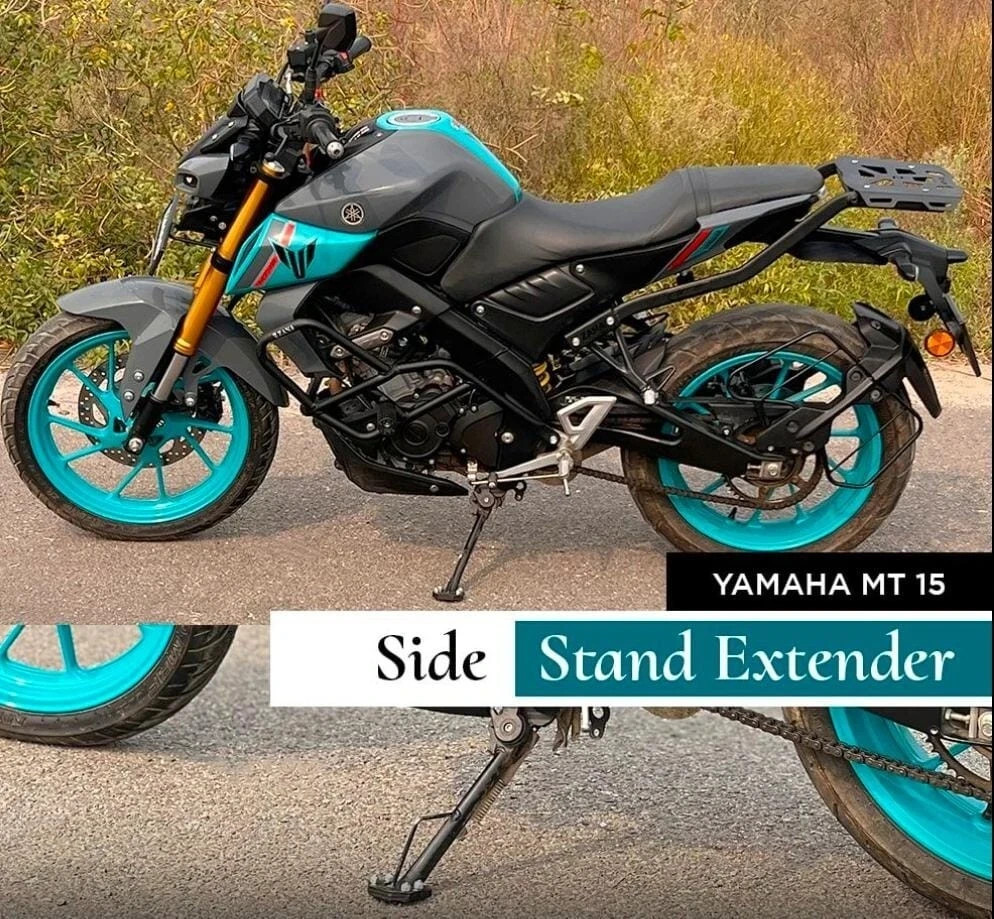 "SIDE STAND EXTENDER, BLACK" FIT FOR YAMAHA MT 15