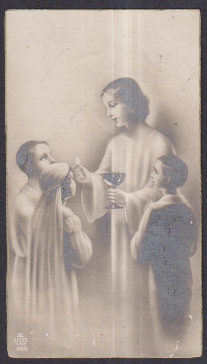 Holy card antique del Niño Jesus santino image pieuses estampa
