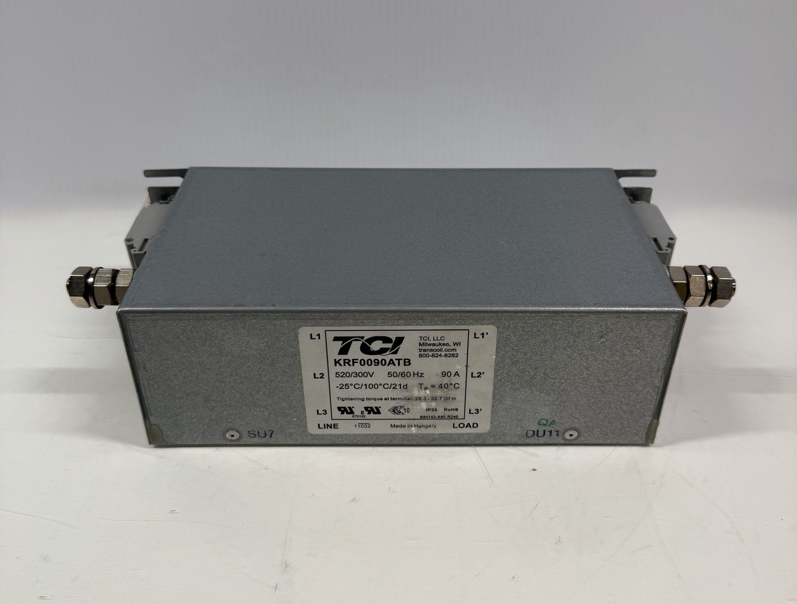 TCI TRANS COIL KRF0090ATB 520/300V50/60 Hz TCI, RFI, 3-Ph, 90Amp