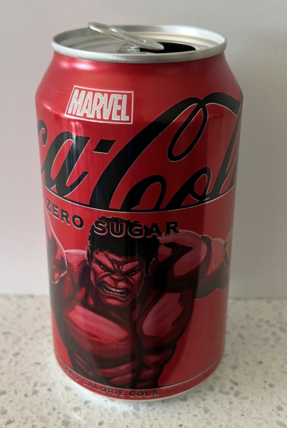 EMPTY Ltd Edition EMPTY MARVEL Red Hulk Coca Cola ZERO SUGAR 12 OZ (355mL) CAN