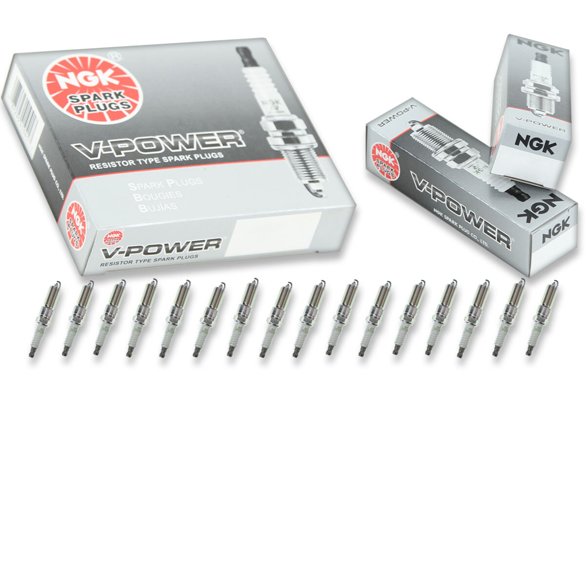 16 pcs NGK V-Power Spark Plugs for 2005-2008 Chrysler 300 5.7L V8 5.7L - hr
