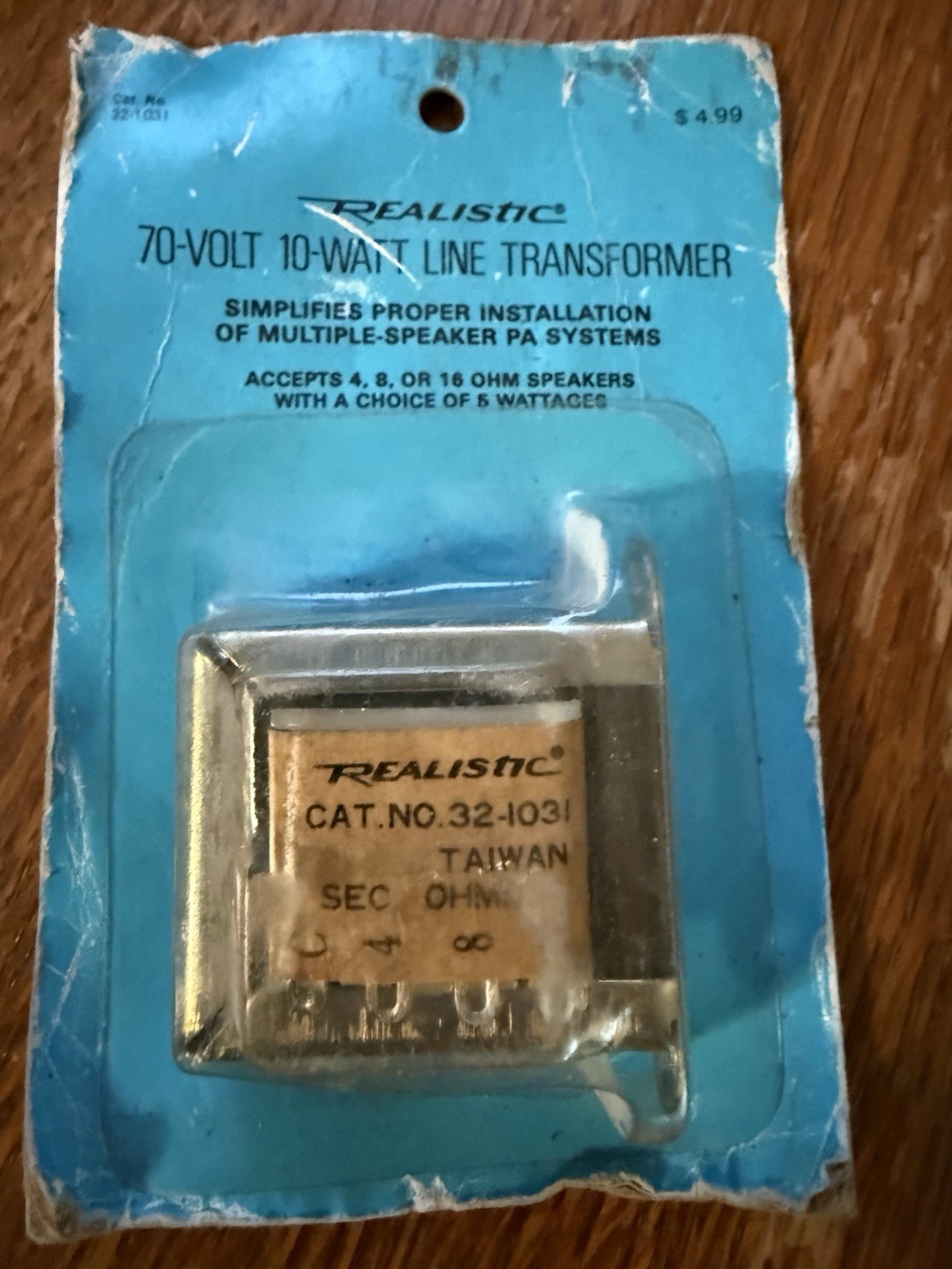 Radio Shack Realistic 70 Volt 10 Watt Line Transformer - New in Package