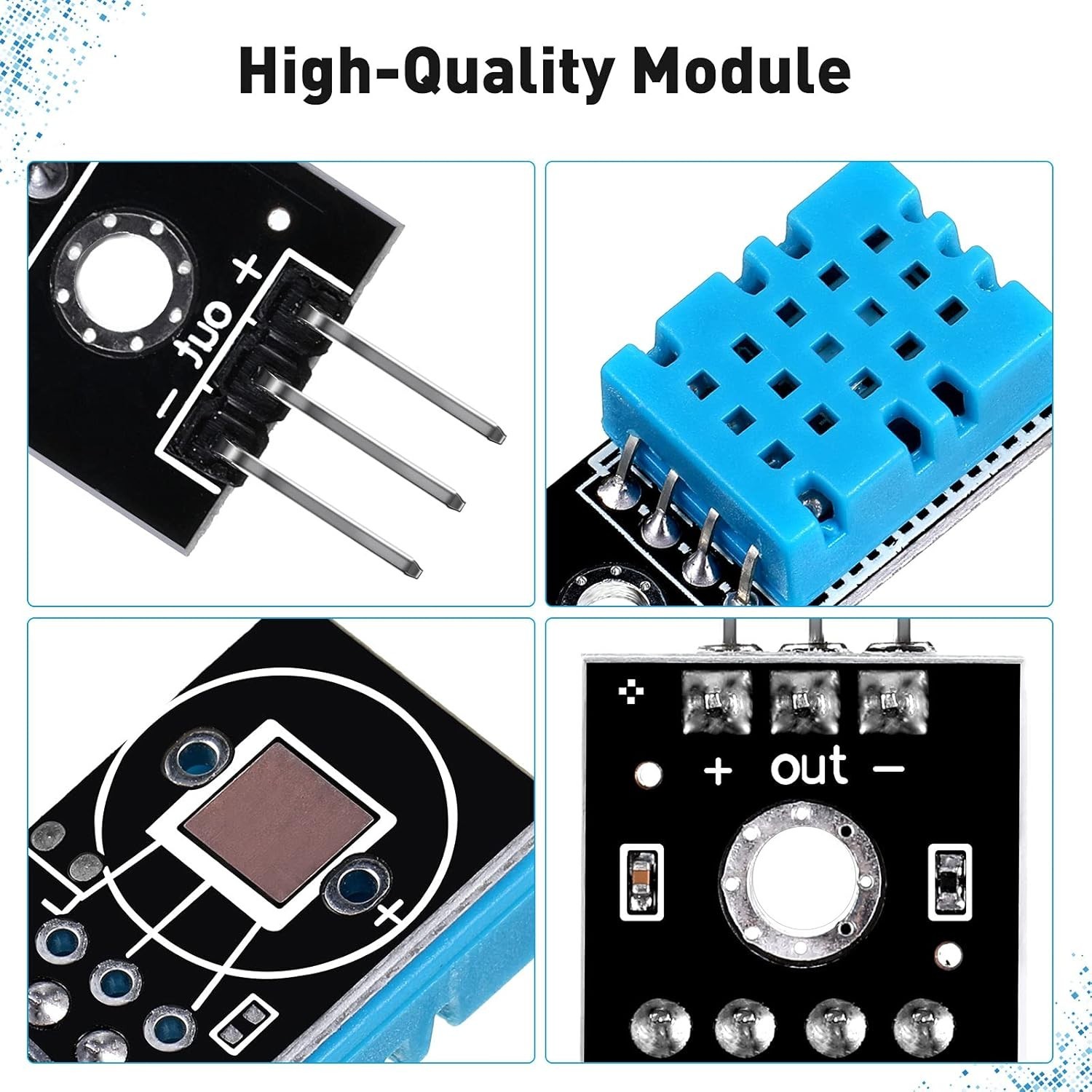 10-Pack DHT11 Temperature & Humidity Sensors - Easy Integration for Projects