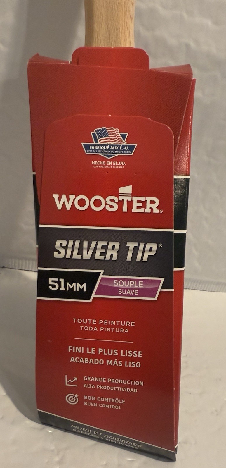 2" Wooster 5221 Silver Tip CT Polyester Angle Sash Paint Brush New 2X