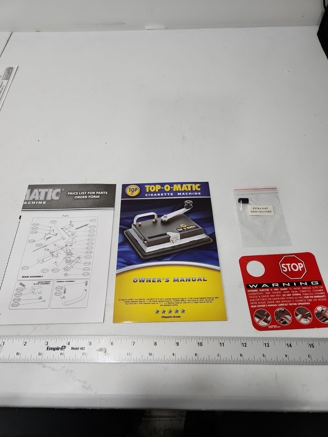 top-o-matic cigarette rolling machine - bi-centennial model