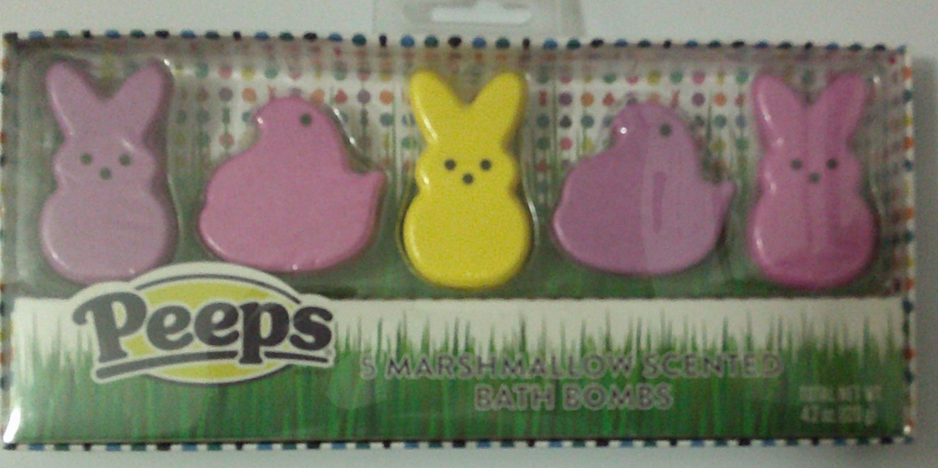 NEW 5 pc set MARSHMALLOW SCENTED easter PEEPS bath bombs chick & bunny