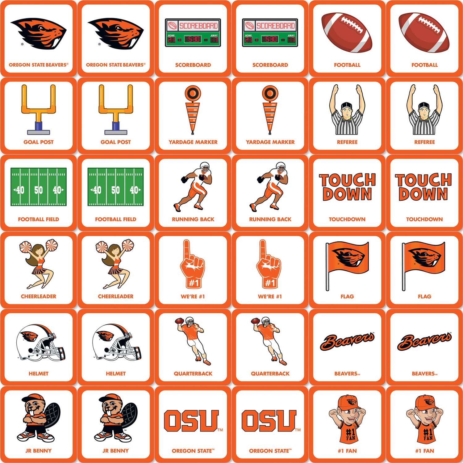 MasterPieces - Oregon State Beavers - Officially Licensed NCAA Matching Game