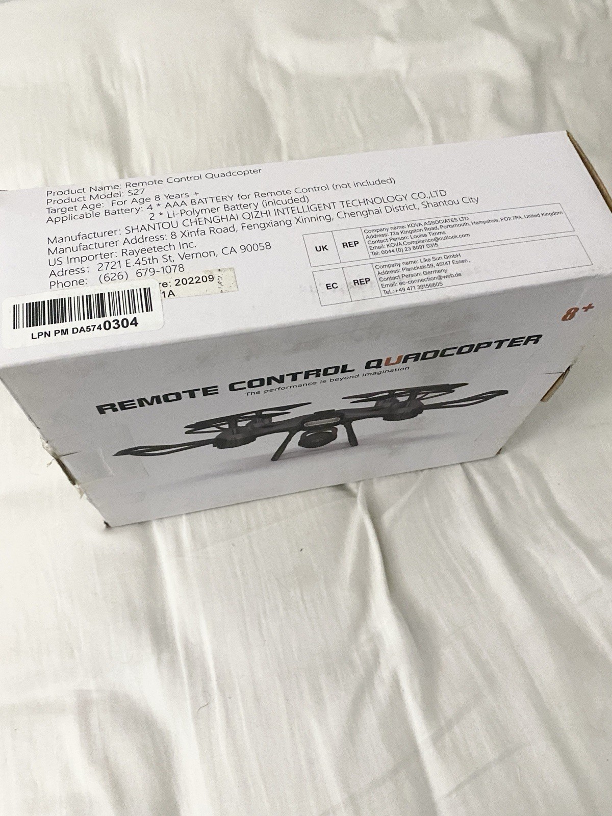 Four Axis S27 Remote Control Quadcopter Drone HD Camera RC Flying Drone