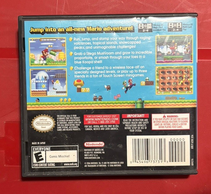 New Super Mario Bros Nintendo DS AUTHENTIC REPLACEMENT CASE ONLY