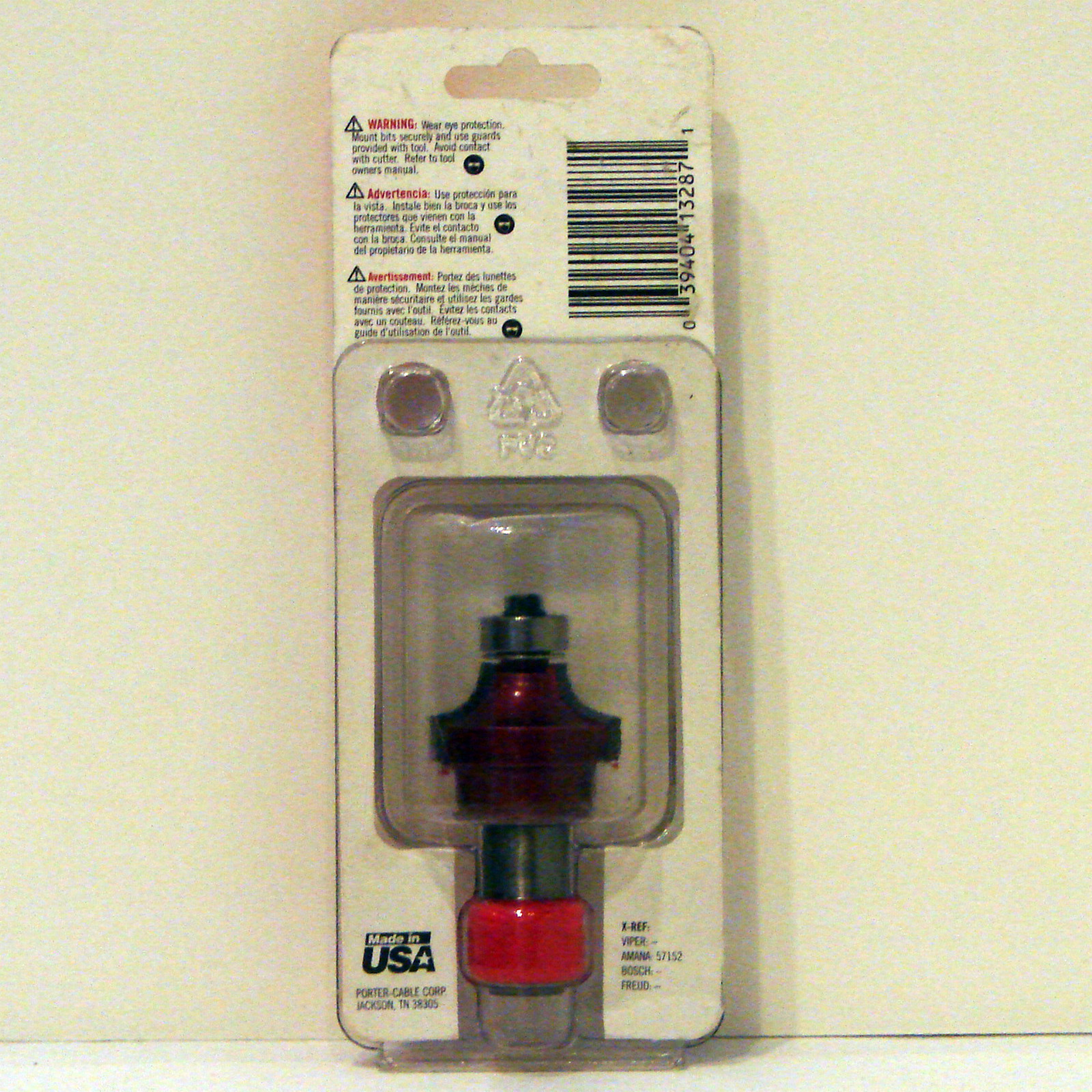 Porter Cable 43924PC 1-1/8" SS Solid Surface Carbide Tip Roundover Router Bit
