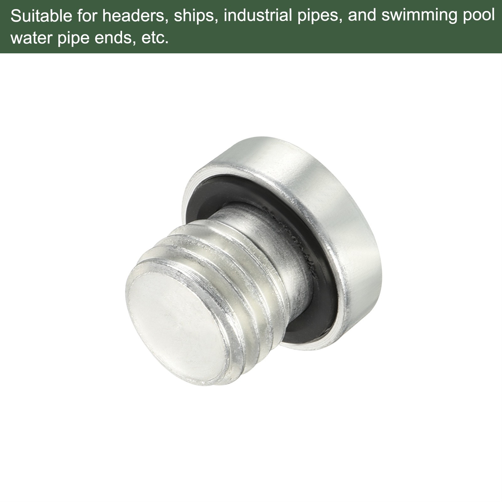 2 Pcs M10x1.25 Pipe Plug,for Terminate Pipe Ends (Silver, 0.2")