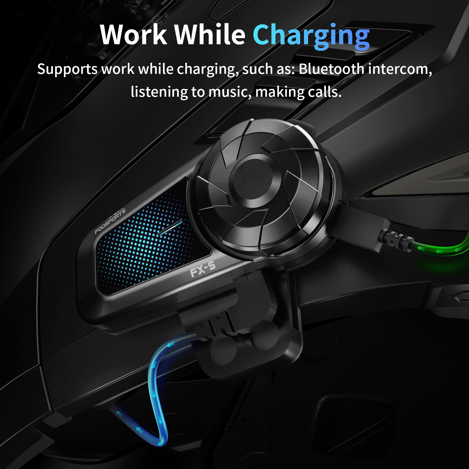 FOD FX-S motorcycle helmet Bluetooth headset intercom intercom headphones de