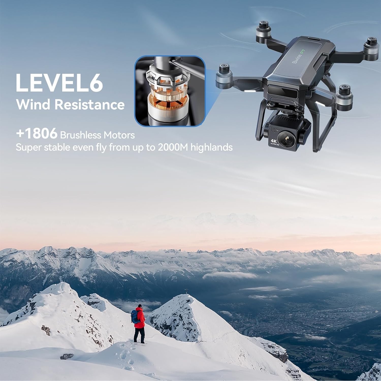 Pro Drone with 4K Night Vision 3 Batteries 75 Mins Flight Time Best Quality US