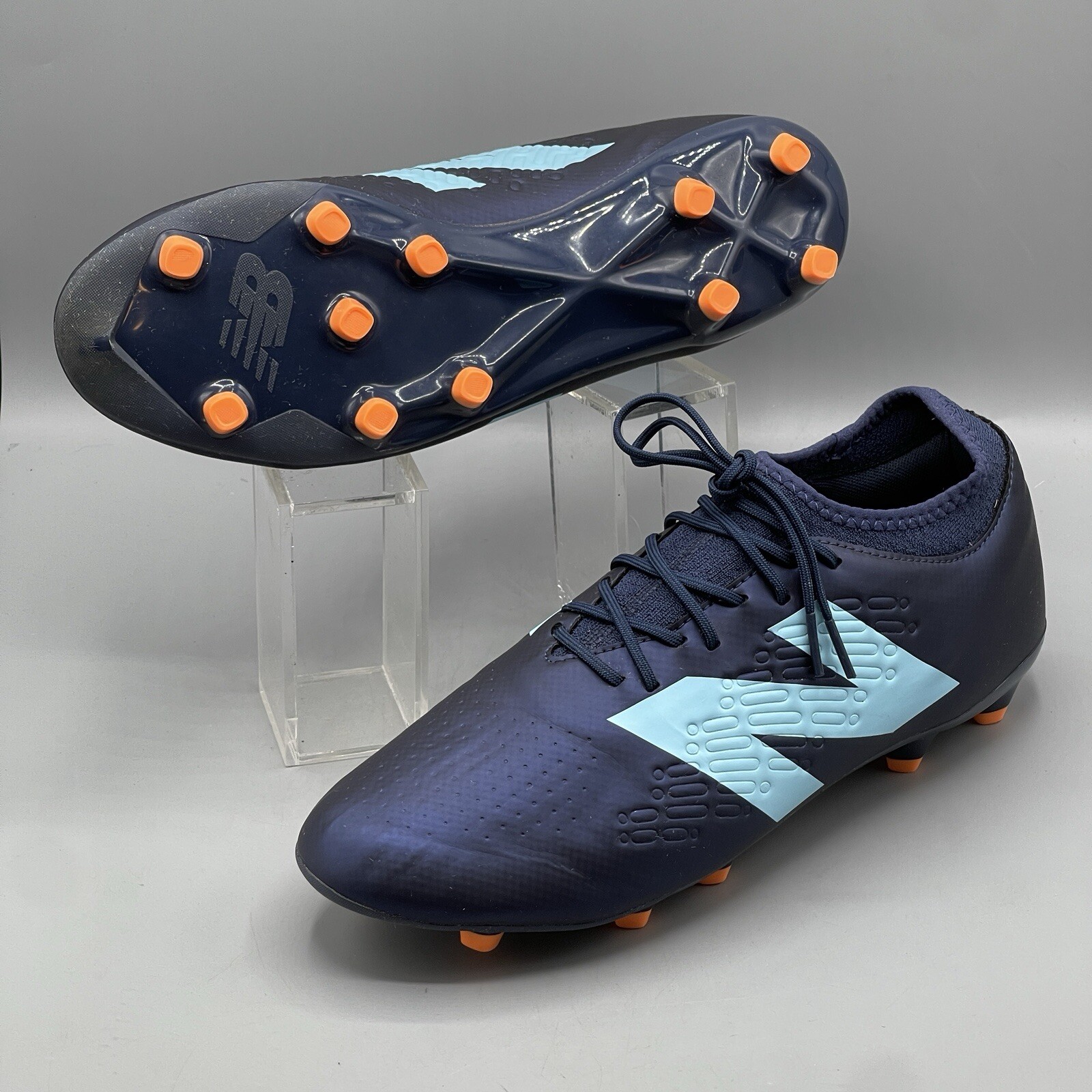 New Balance Soccer Cleats Men's 11 Tekela Magique FG V4+ Navy Blue Fuel Cell
