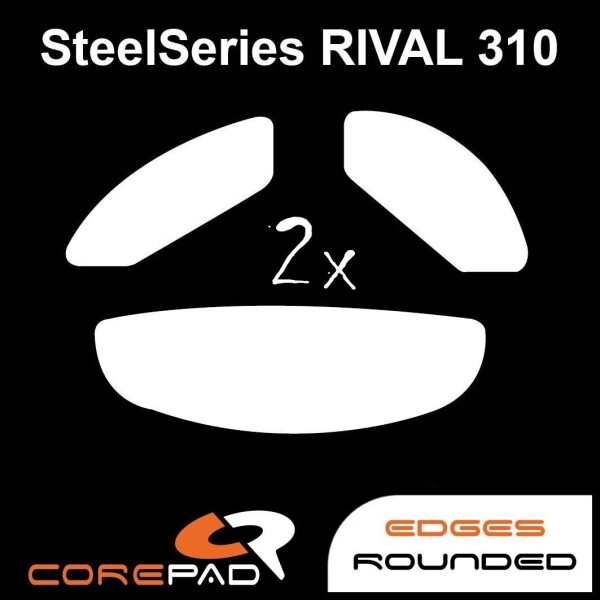 Corepad Skatez SteelSeries Rival 310 Hyperglides PTFE Teflon Replacement Mouse Feet