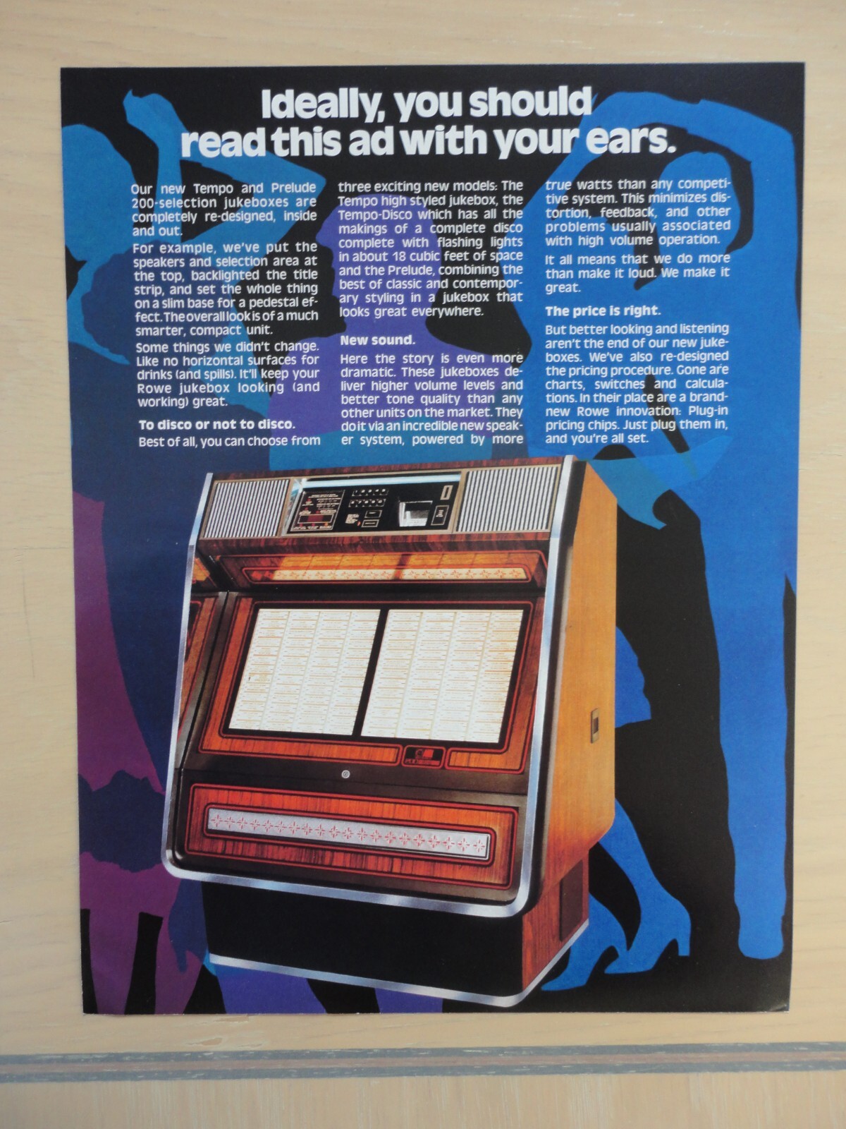Tempo Jukebox Flyer Original Magazine Pull Out Advertisement