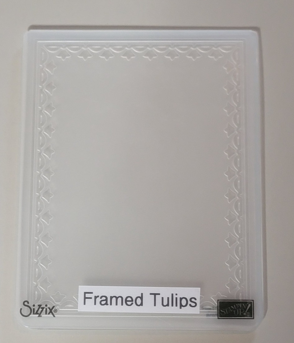 FRAMED TULIPS Retired Stampin' Up Embossing Folder