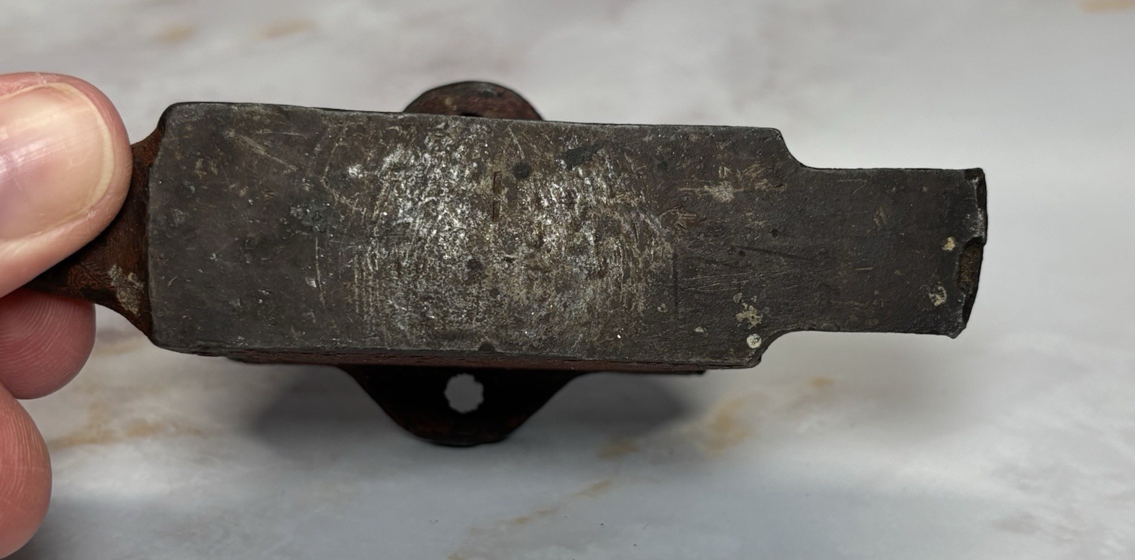 Vintage Red Small Cast Iron Anvil