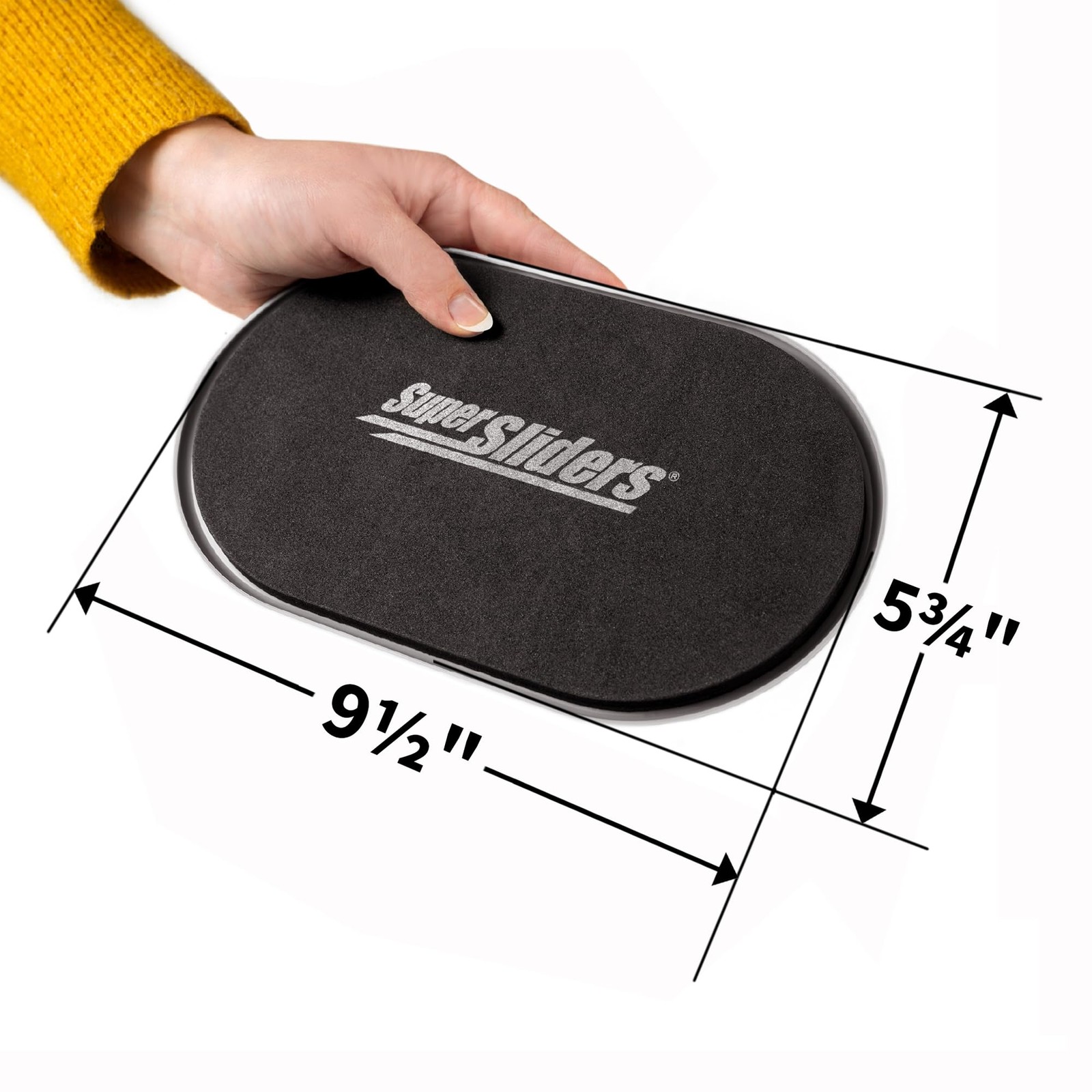 5-3/4" x 9-1/2" XL Oval Reusable Furniture Sliders for Carpet, Anti-Slip Prot...