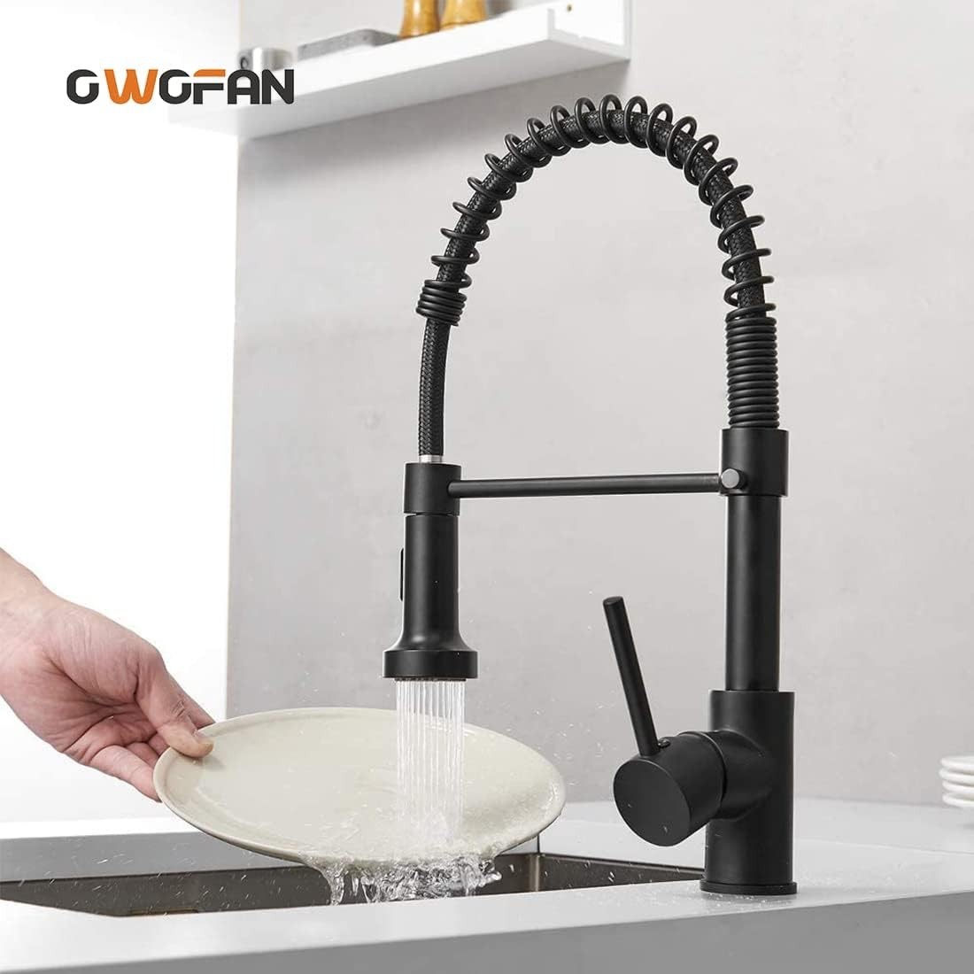 Classic Black Pull Down Kitchen Faucet - Easy Installation & Durable Performance