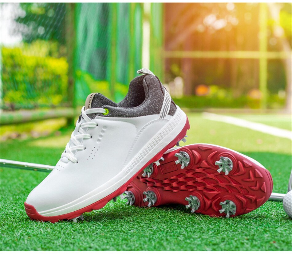 Waterproof Men's Golf Shoes Professional Golf Spikes Shoes Non-Slip Sneakers
