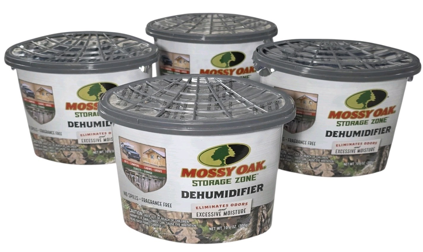 4 Mossy Oak Dehumidifier Odor Eliminator Storage Zone RV Campers Cabin NEW