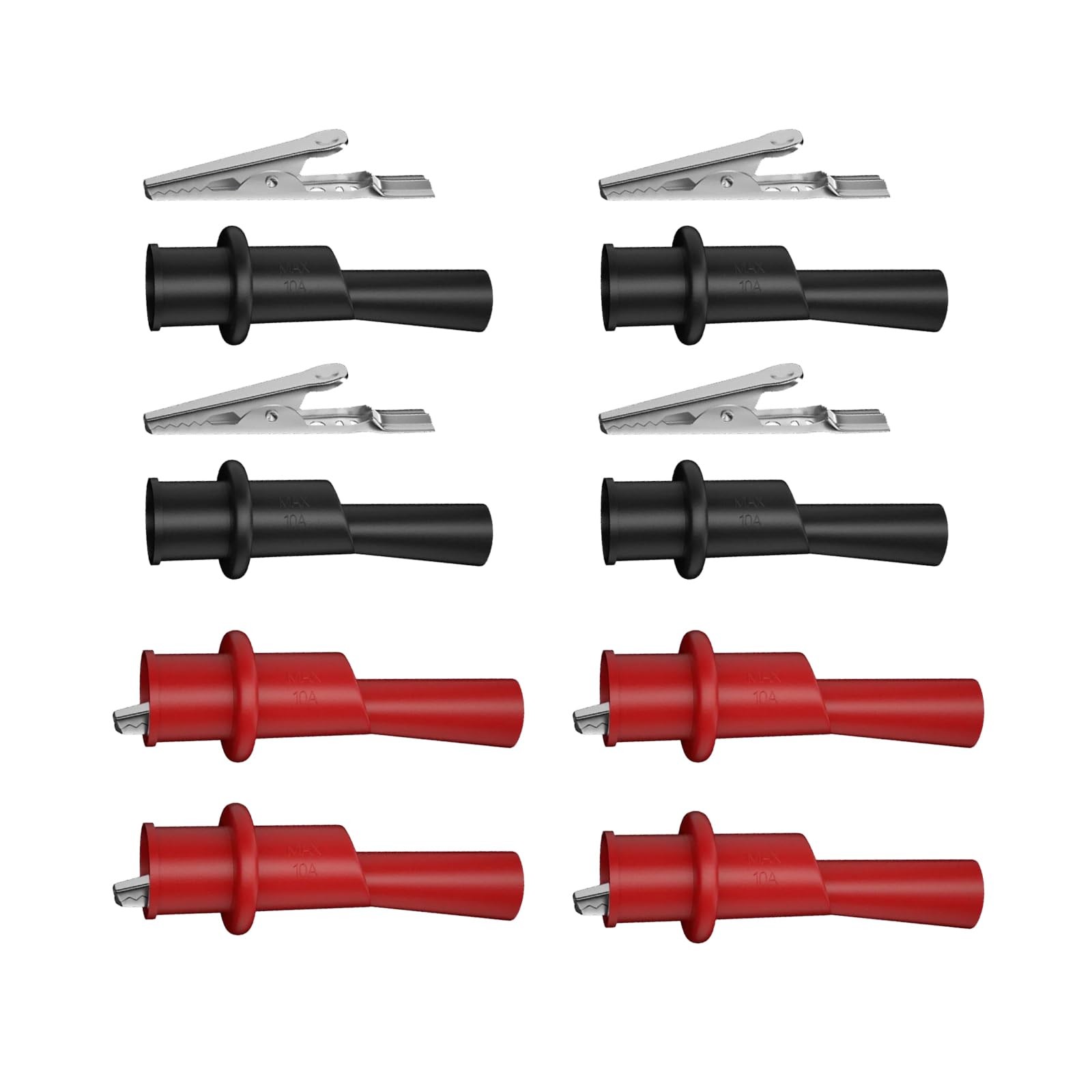 Multimeter Alligator Clips Set,8PCS Push on for Test Black