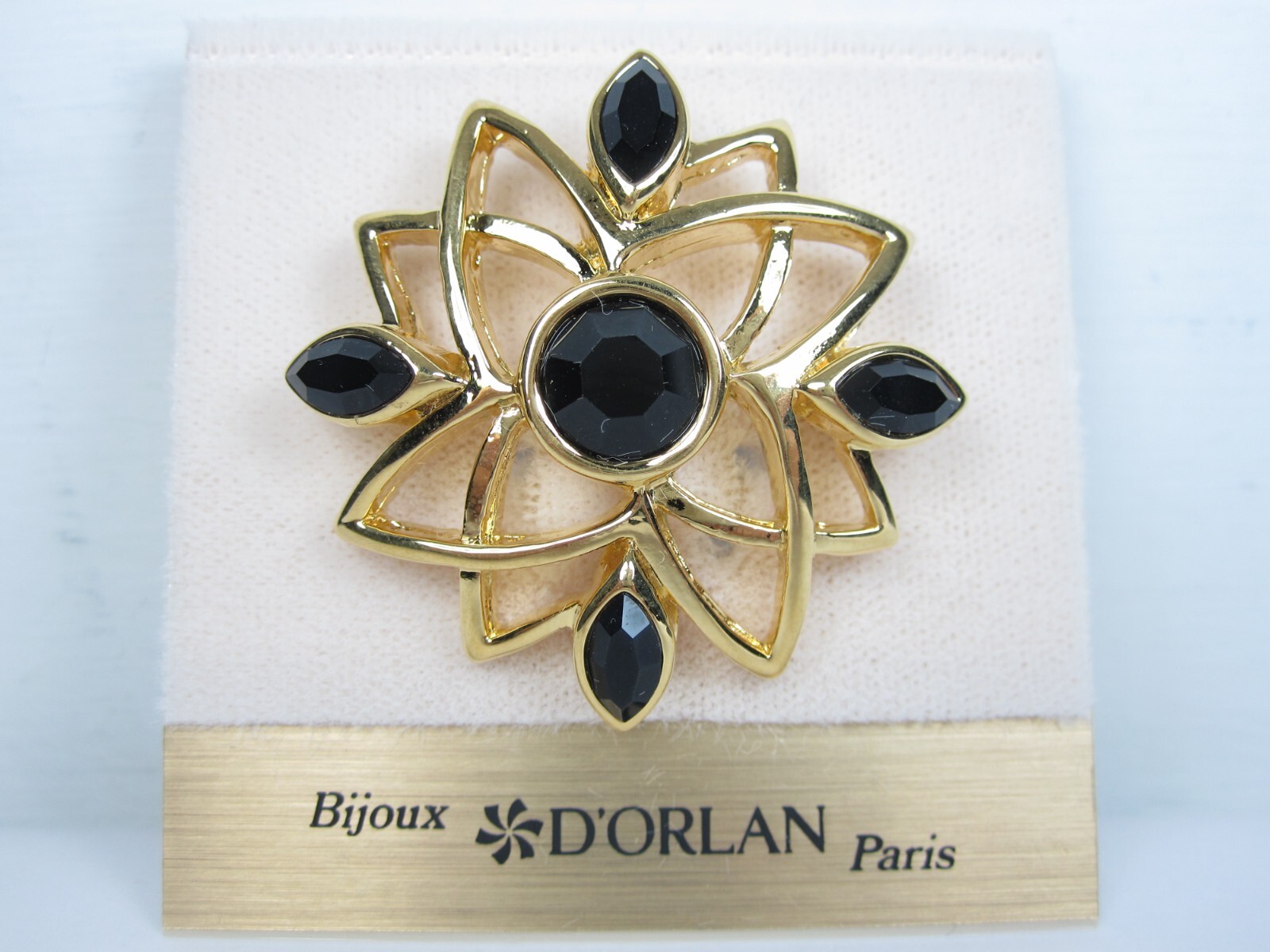 D'Orlan Gold Plated Brooch with Swarovski Crystals - 6252