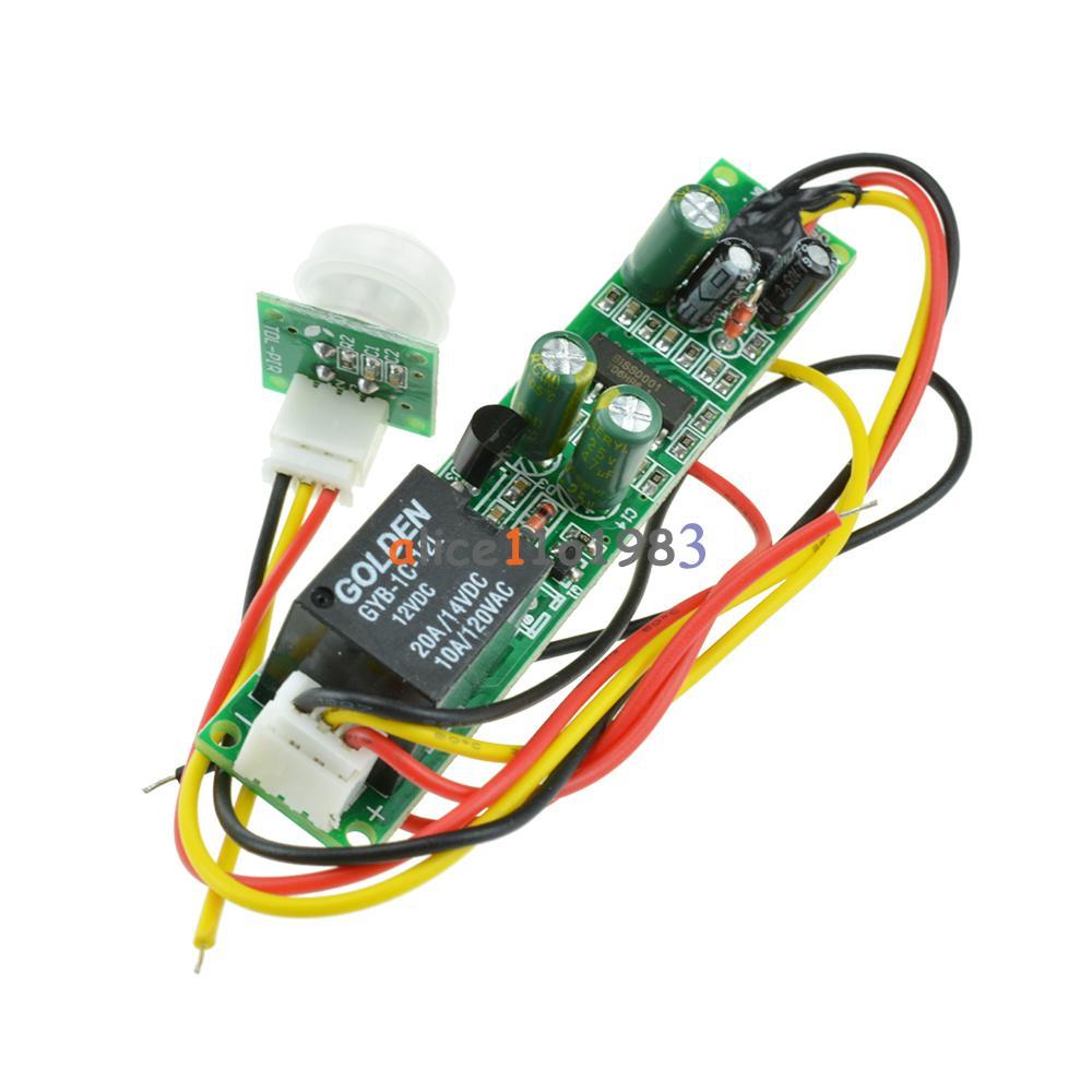 DC 12V 5A IR Pyroelectric Infrared PIR Motion Sensor Detector Module