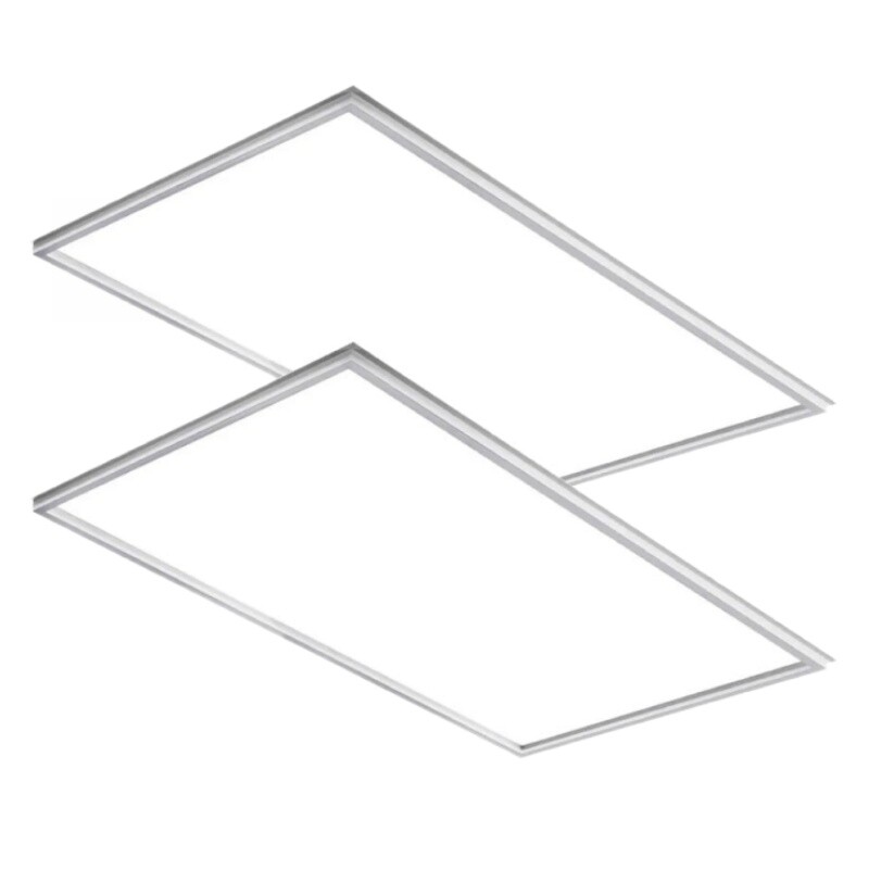 2 Pack 2X4 LED Flat Panel Light with Emergency Battery Backup 50W Ceiling Lights