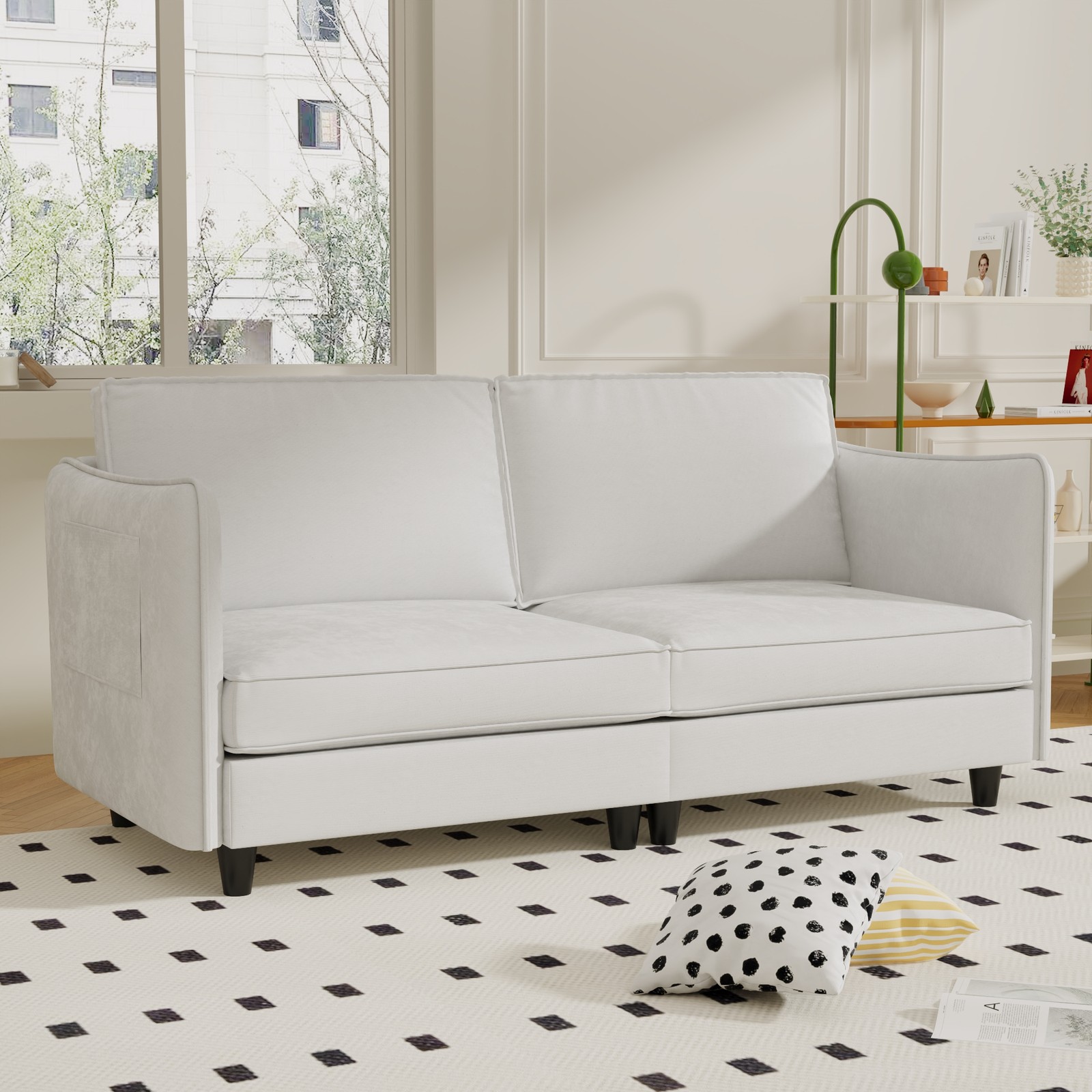 74.27'' Loveseat Sofa, 2 Seater Comfy Couch,Mid Century Modern Designed for S
