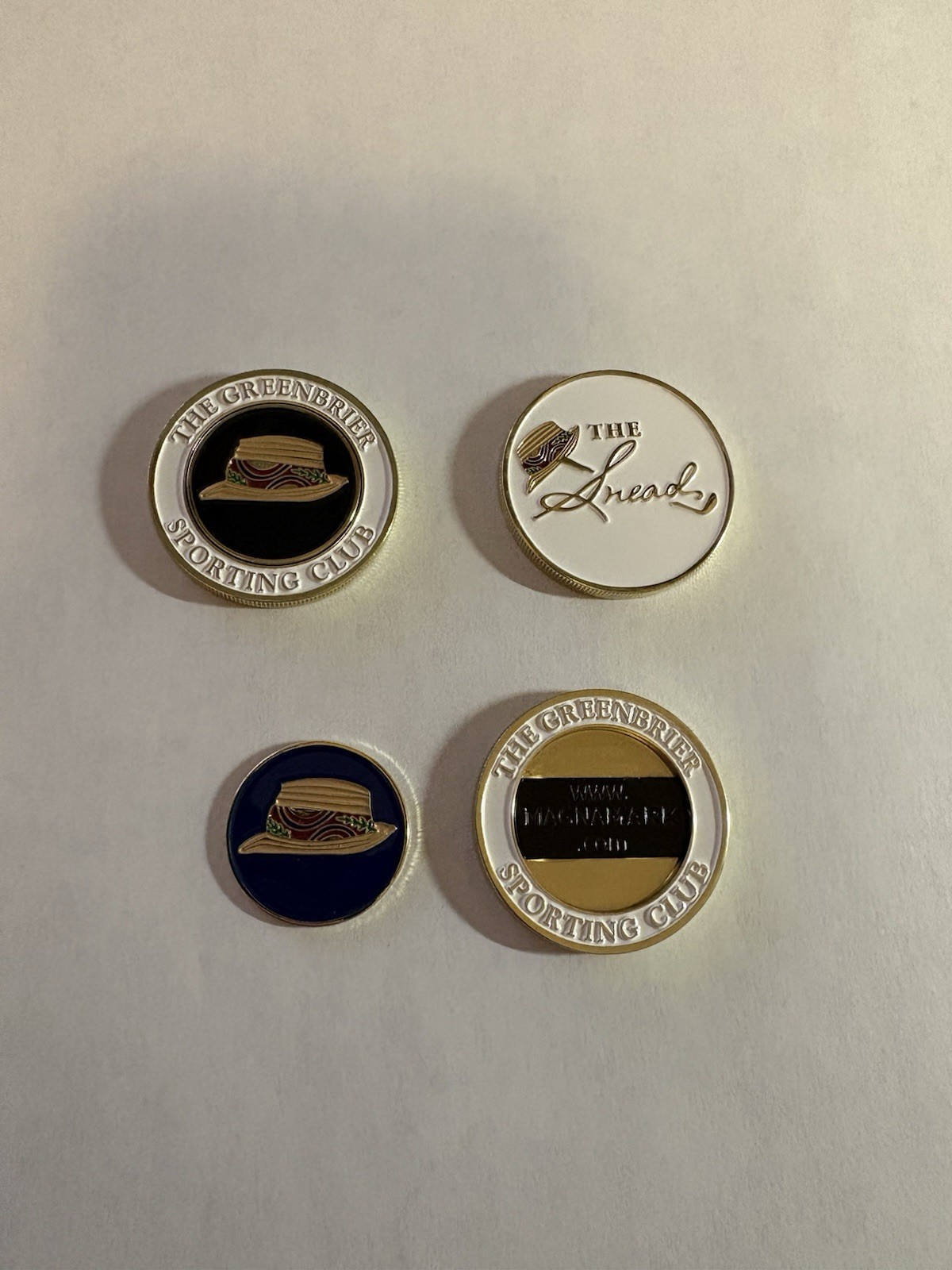 The Greenbrier Sporting Club 'The Snead'  2PC Double-Sided Medallion Golf Marker