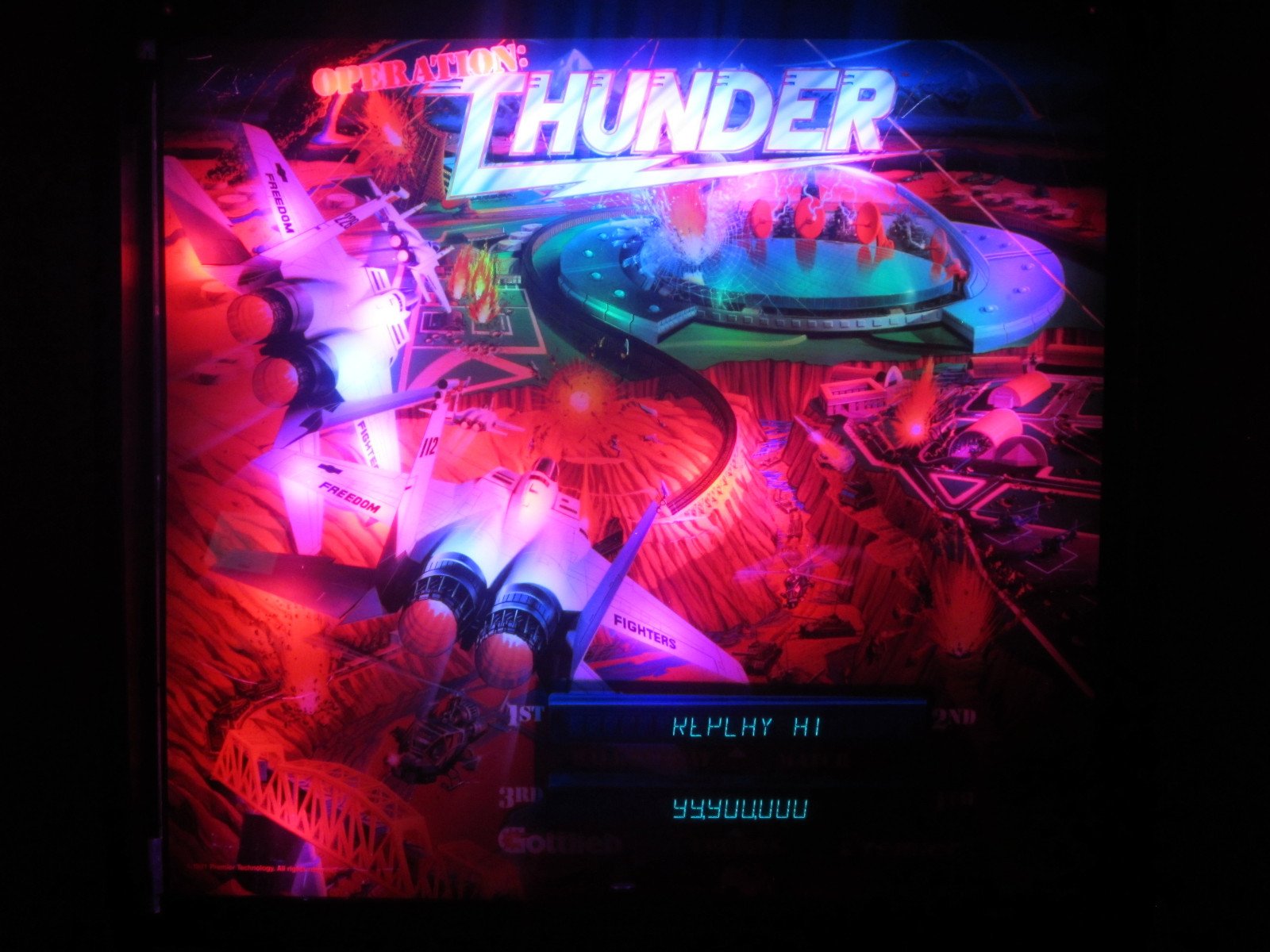OPERATION THUNDER -NON GHOSTING Lighting Kit custom SUPER BRIGHT PINBALL LED KIT