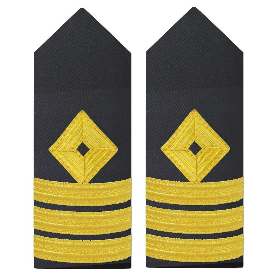 BuyStripes Mate Uniform Hardboard Epaulets Gold Diamond & Three Bars