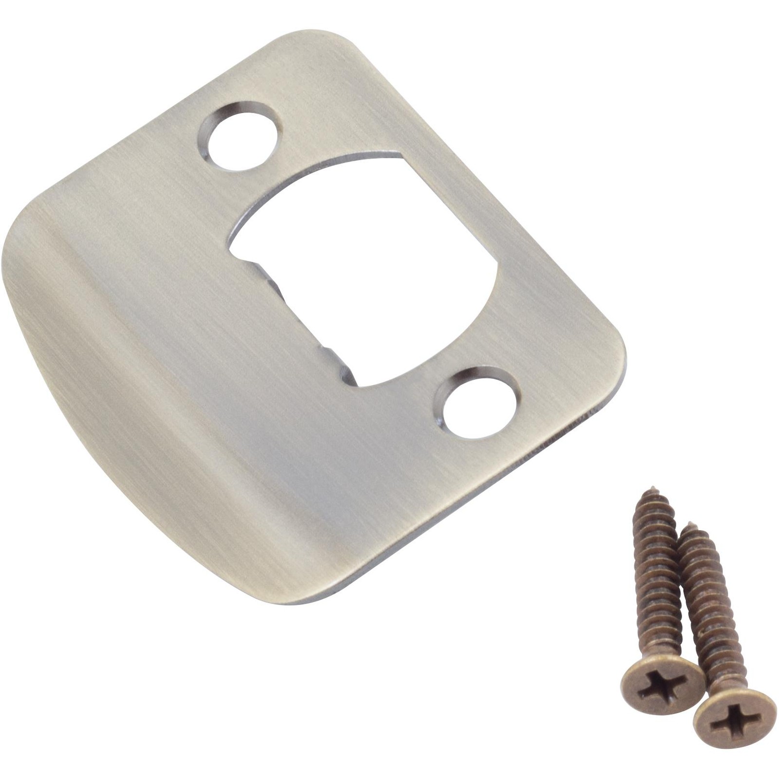 Full Lip 1/4" Round Corner Strike Plate, 2-1/4 Inches, 1-5/8" Center-to-Center,