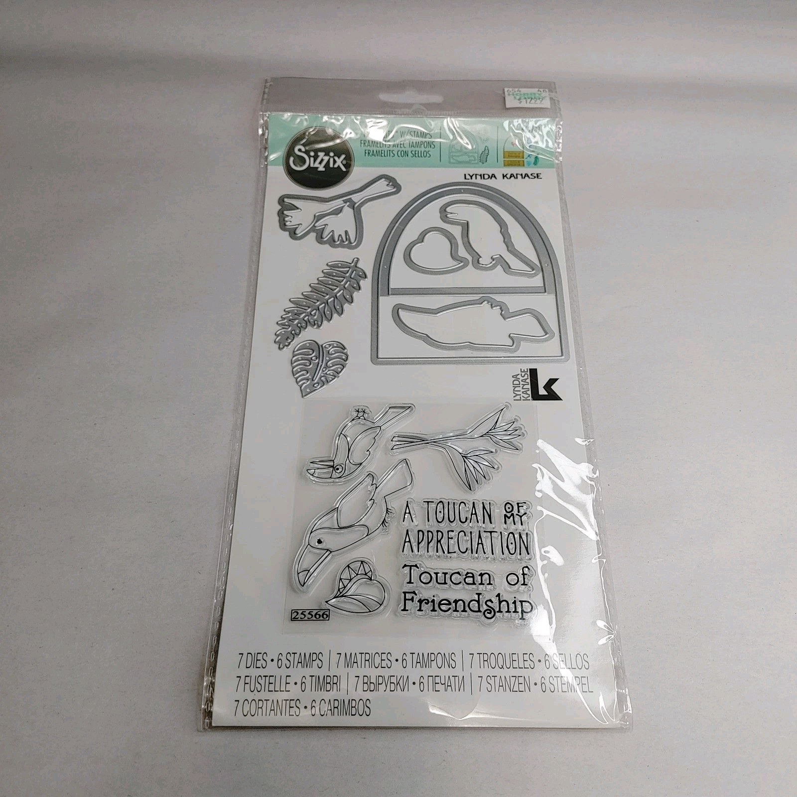 Sizzix Toucan of My Appreciation Stamp Die Set 7 Dies 6 Stamps