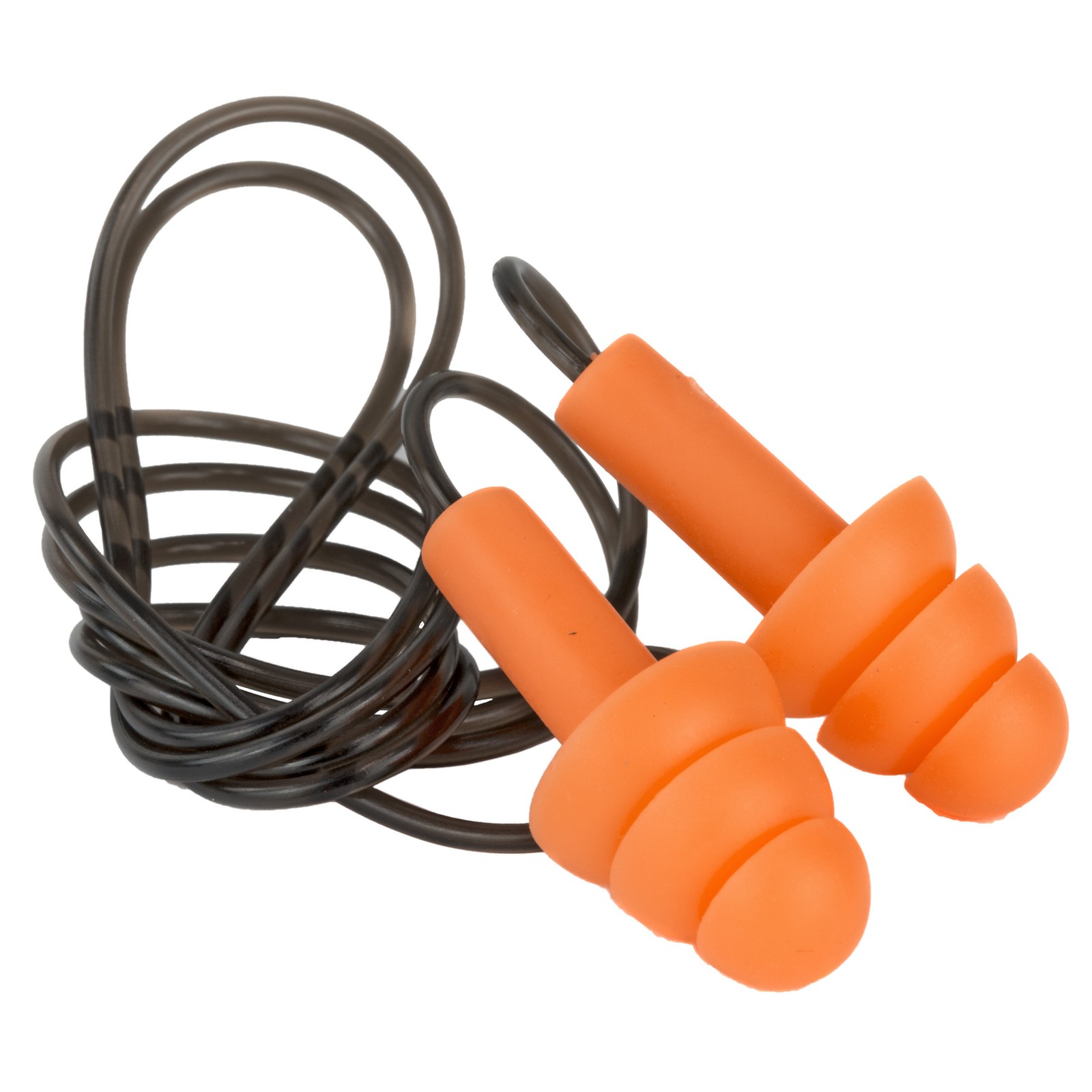 Walker's Corded Foam Ear Plug 2-Pair Set w/Case 23" Cord Hearing Protection ORG