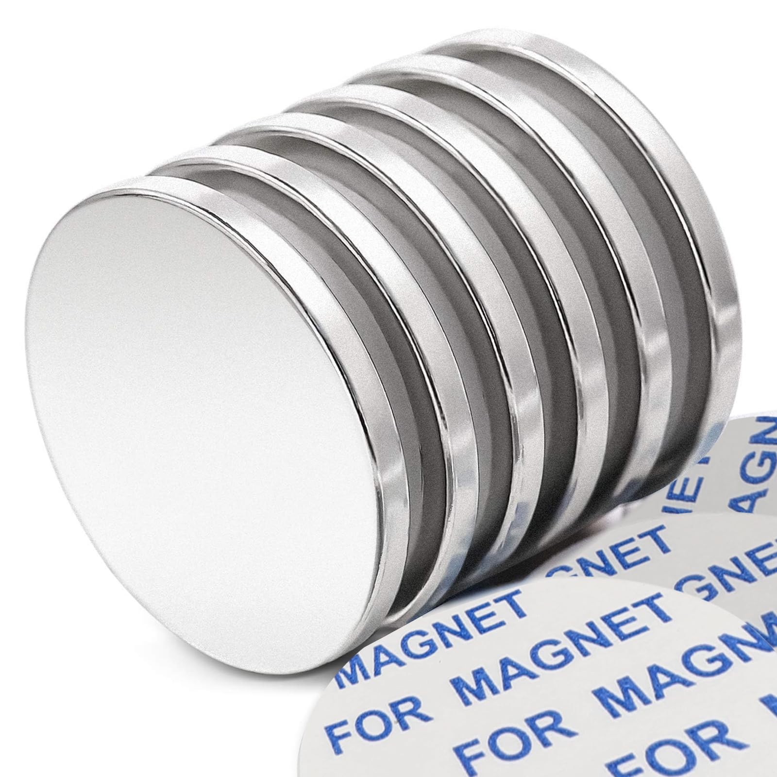 Super Strong Neodymium Disc Magnets With Double-sided Adhesive, Powerf