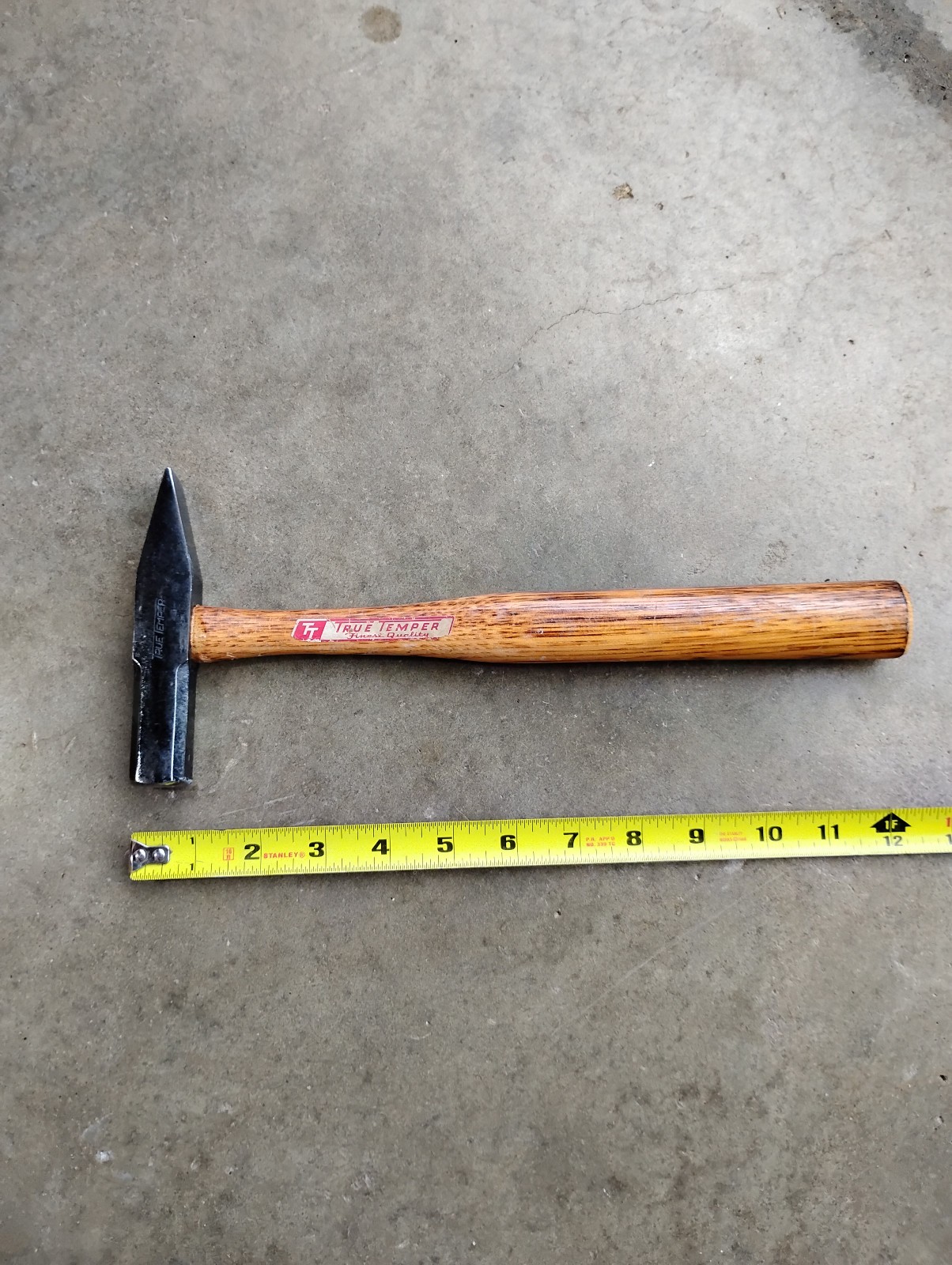 Vintage TRUE TEMPER 13 Oz. Cross Peen Hammer Original Handle Very Nice!