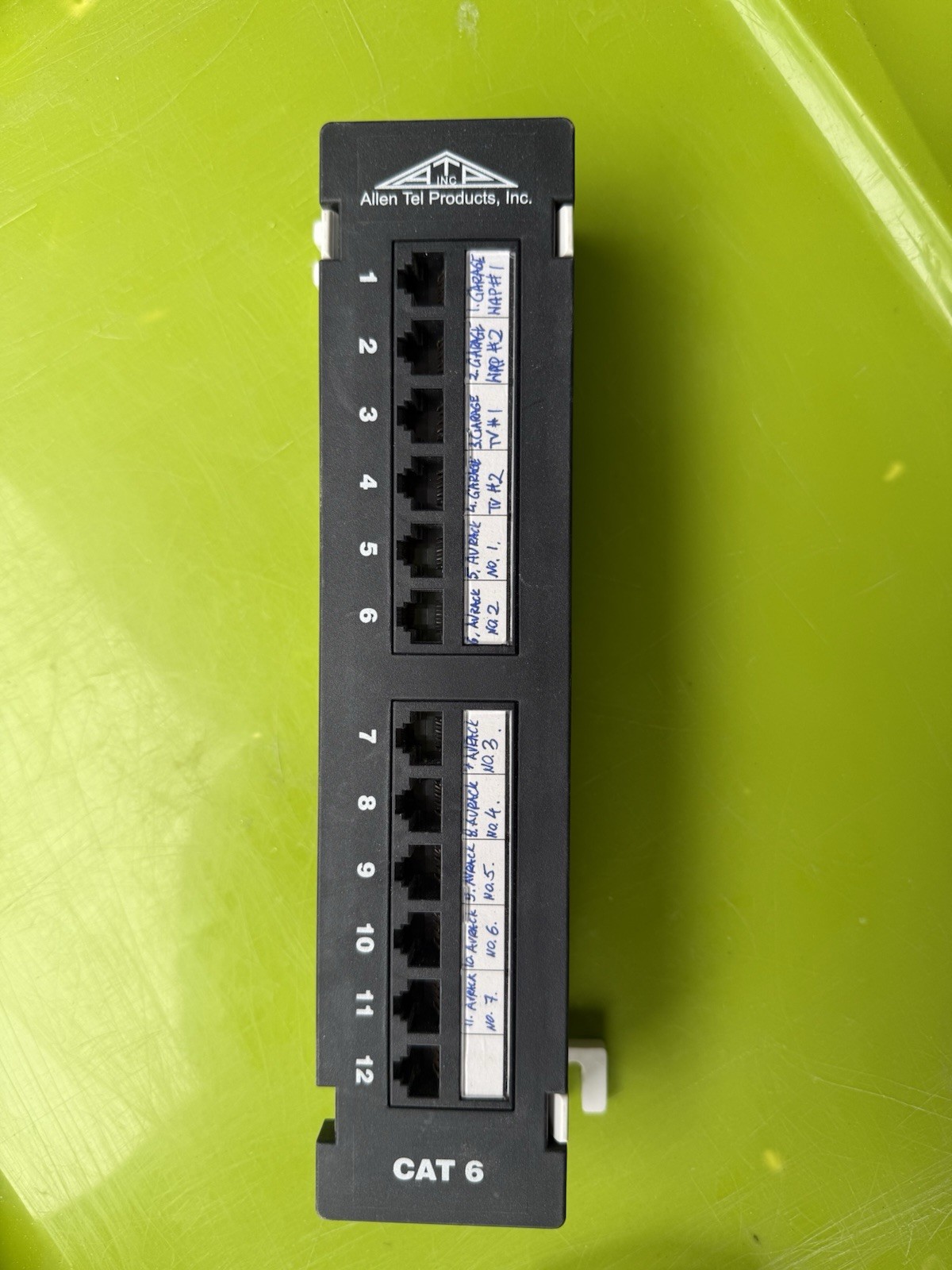 Allen Tel AT66-12PT Cat 6 Patch Panel, 12-Port,  Model AT66-12PT