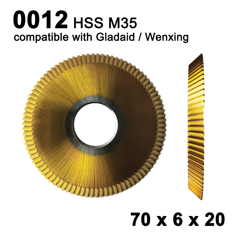 70x6x20 Key Cutter 0012 8810 HSS for Wenxing Gladaid GL-368A KL-918 888A 333A