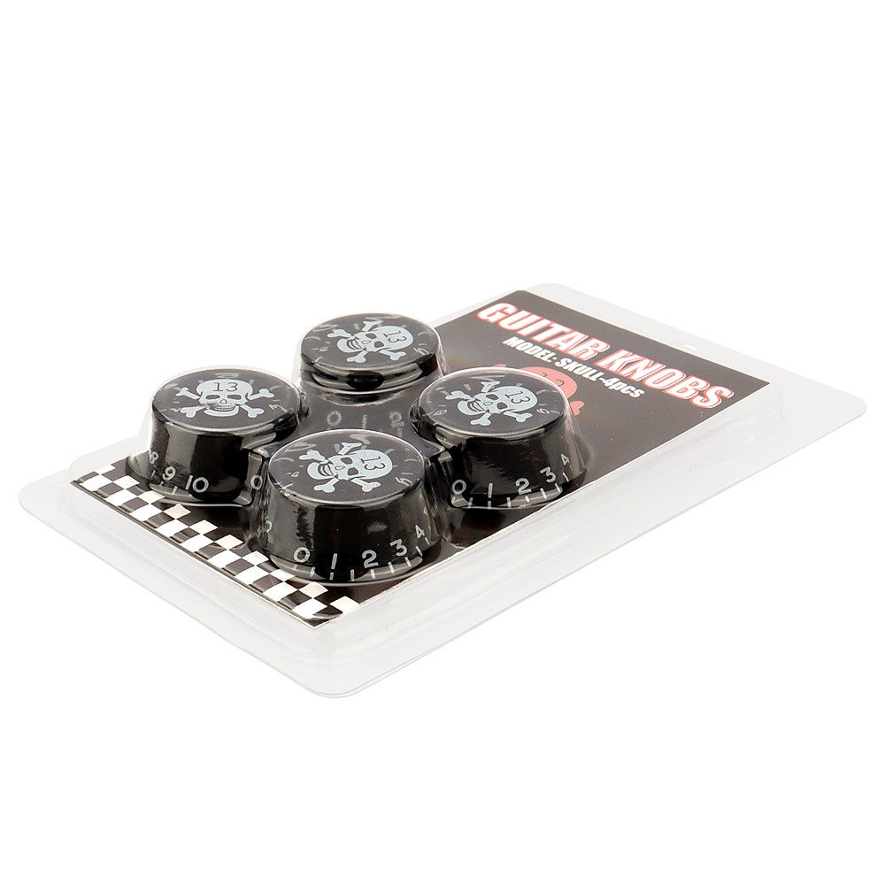 4Pcs Skull Head Guitar Knobs Speed Volume Tone Control Knobs For LP Guitar part