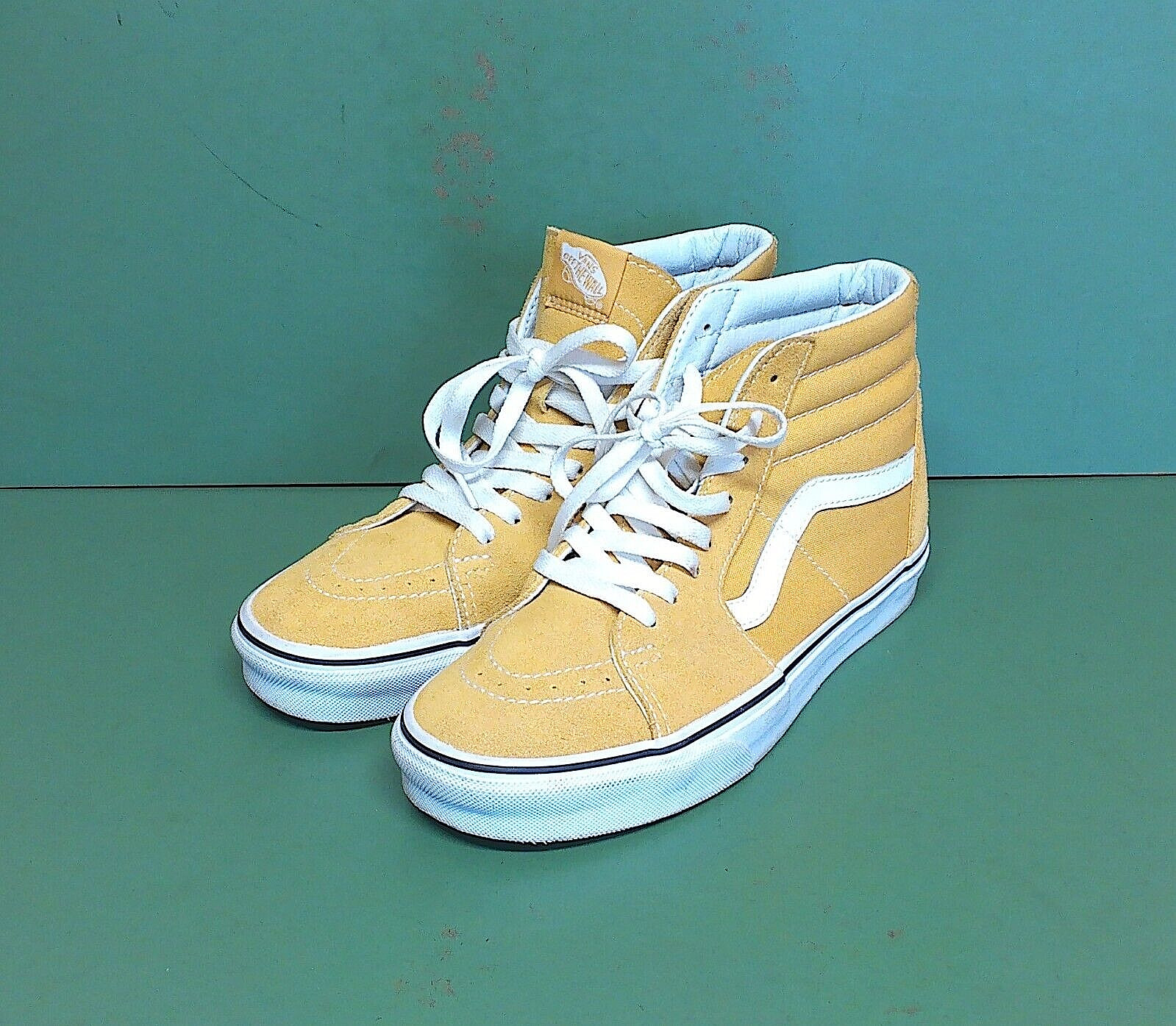Vans Sk8-Hi Off The Wall Tan Beige Golden High Top Skate Sneakers Shoes Size 7