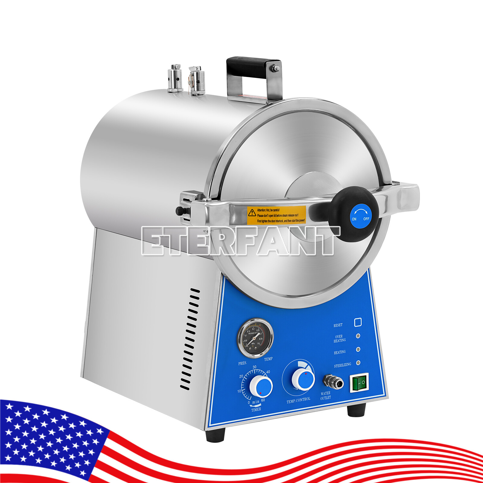 ENTERFANT Dental 24L Tabletop Medical Steam Sterilizer Autoclave Sterilizer US
