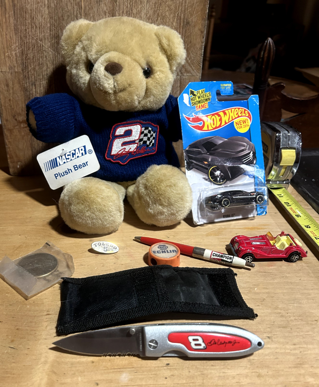 Car/Auto enthusiast NASCAR stuffy NWT Dale Jr pocket knife hot wheels many gifts