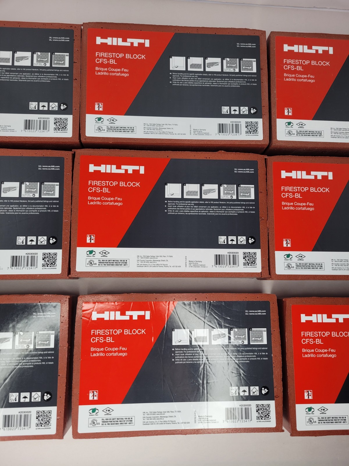 Hilti ( 9 PCs ) CFS-BL Firestop Block New Open Box READ DESCRIPTION PLEASE