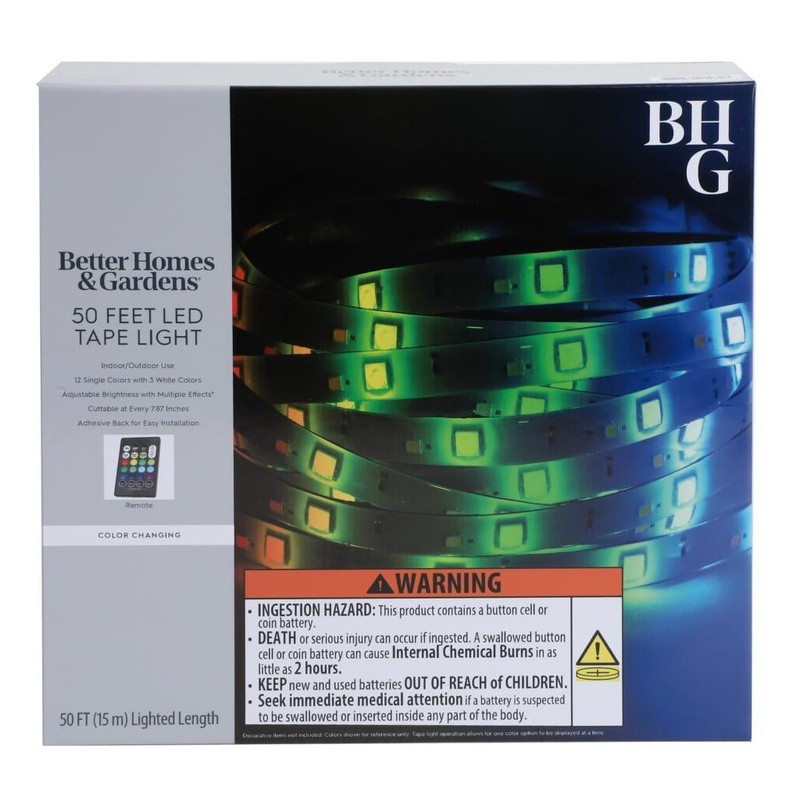 50ft LED Strip Light Color Changing Remote Control Flexible Indoor Outdoor New