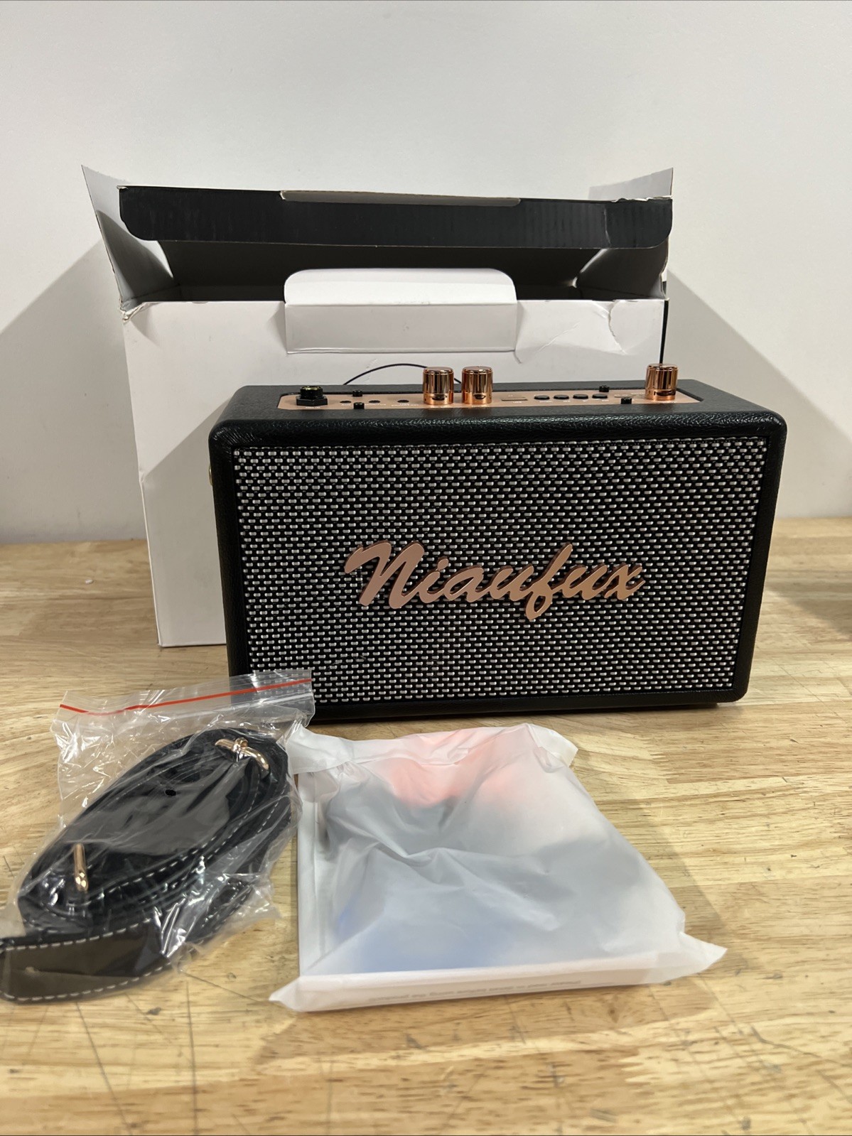 Retro Karaoke Machine with Two Wireless Microphones, Portable Bluetooth Speaker